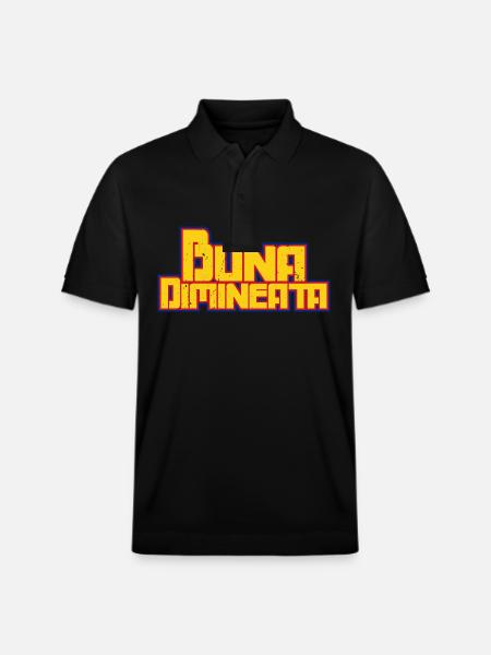 Romania Flag Balkans Holidays Bucharest - Stanley/Stella Unisex Organic Polo Shirt PREPSTER - black
