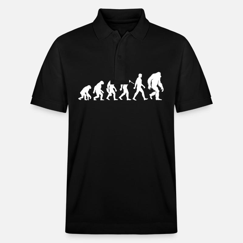 Evolution - Bigfoot - Yeti - Stanley/Stella Unisex Bio-Poloshirt PREPSTER - Schwarz