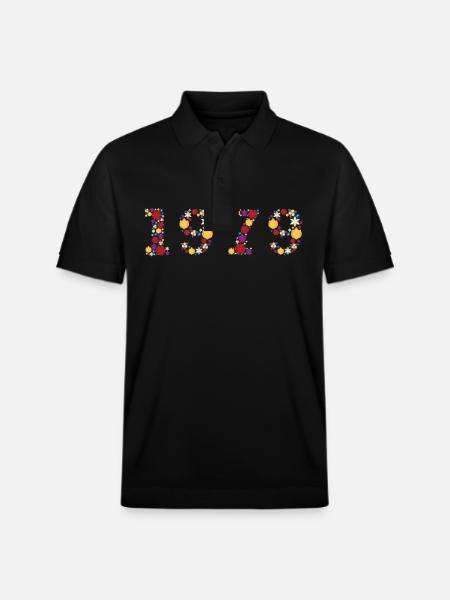 Year 1979 Flowers - Stanley/Stella Unisex Organic Polo Shirt PREPSTER - black