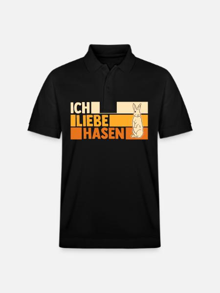 Kaninchen Hase - Stanley/Stella Unisex Bio-Poloshirt PREPSTER - Schwarz