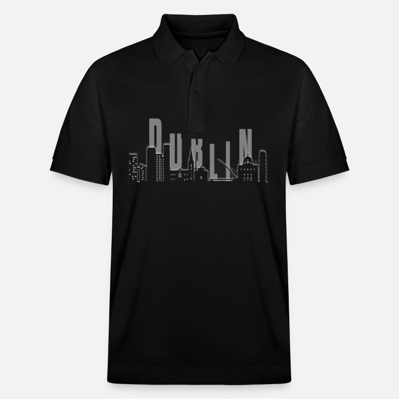 dublin skyline - Stanley/Stella Unisex Bio-Poloshirt PREPSTER - Schwarz