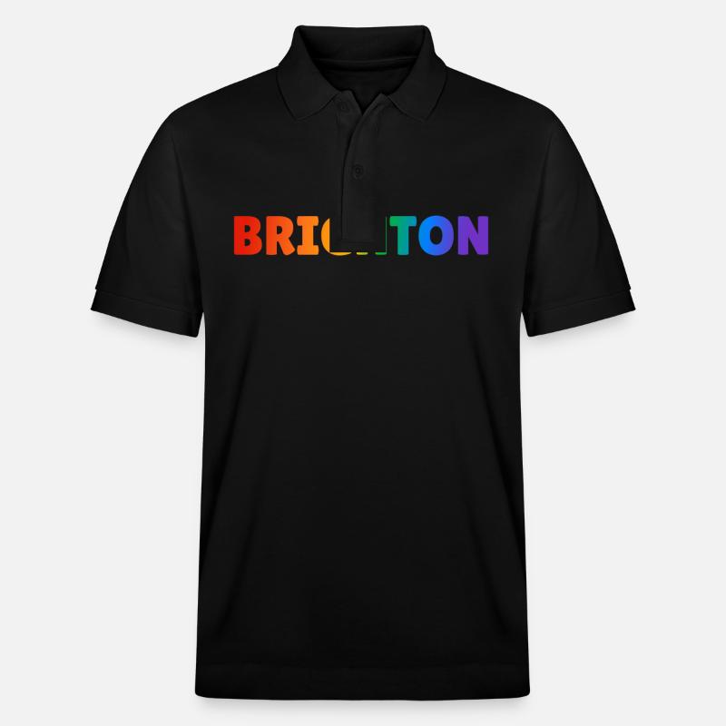 Brighton Regenbogen LGBTQ Gay Pride - Stanley/Stella Unisex Bio-Poloshirt PREPSTER - Schwarz
