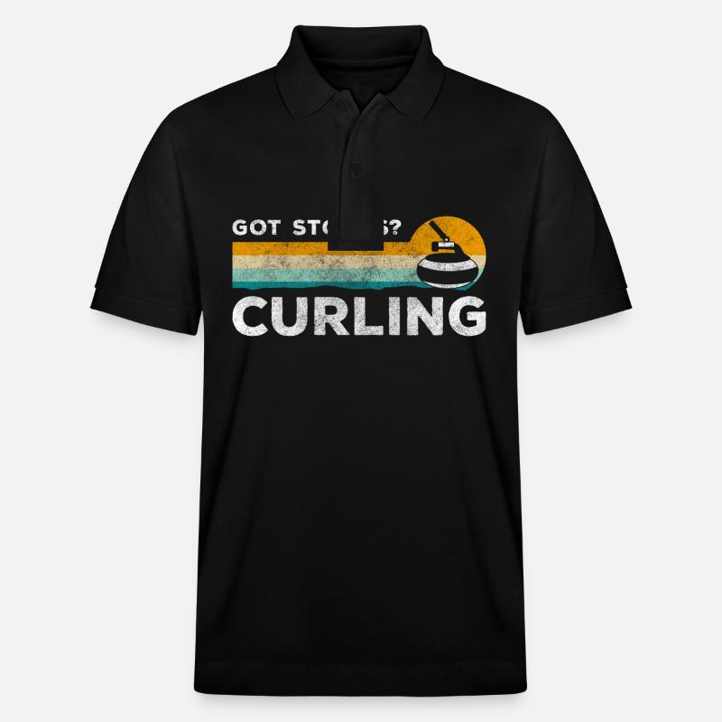 Curling Team - Stanley/Stella Unisex Bio-Poloshirt PREPSTER - Schwarz