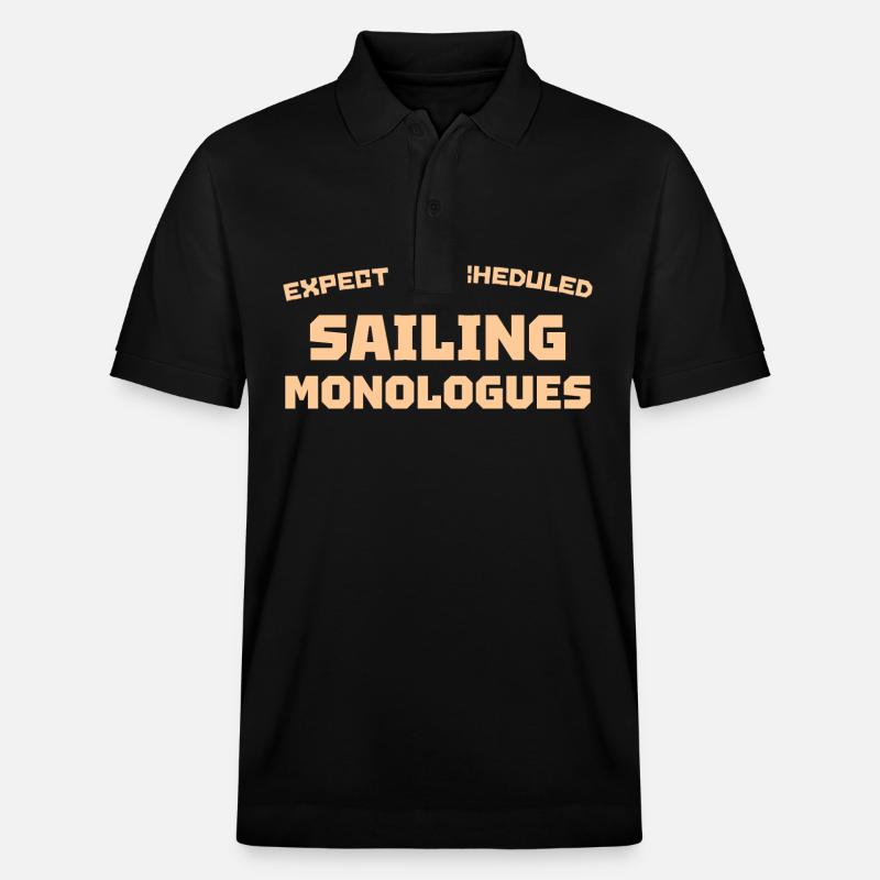 EXPECT UNSCHEDULED SAILING MONOLOGUES - Stanley/Stella Unisex Organic Polo Shirt PREPSTER - black