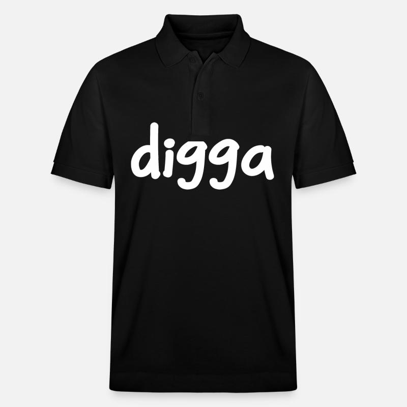 digga - Jugendwort - Stanley/Stella Unisex Bio-Poloshirt PREPSTER - Schwarz