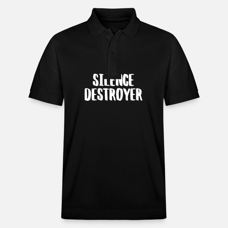 Silence Destructeur de silence - Polo PREPSTER bio Stanley/Stella Unisexe - noir