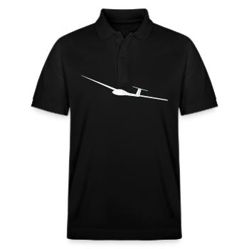 Segelflieger - Stanley/Stella Unisex Bio-Poloshirt PREPSTER - Schwarz - Vorne - Roxy (174cm) & Andy (188cm)
