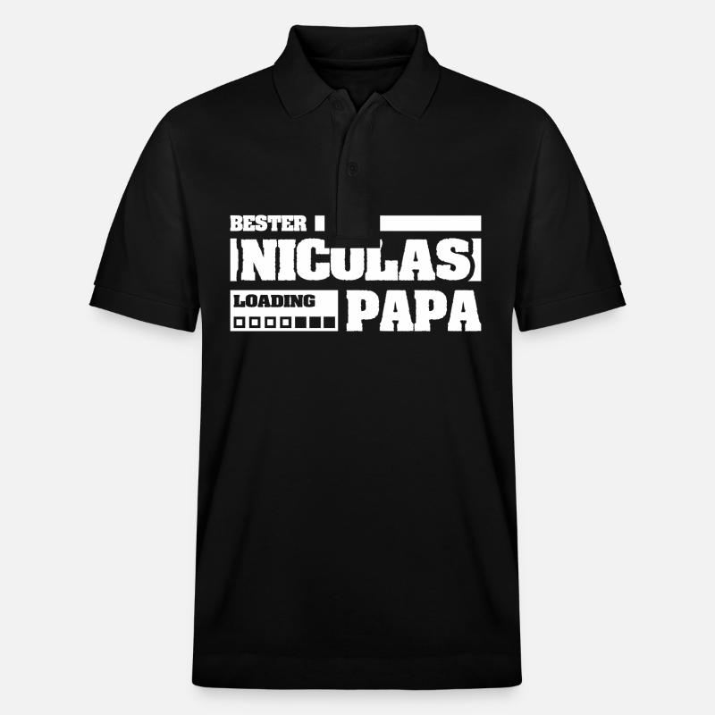 Vorname Nicolas - Stanley/Stella Unisex Bio-Poloshirt PREPSTER - Schwarz