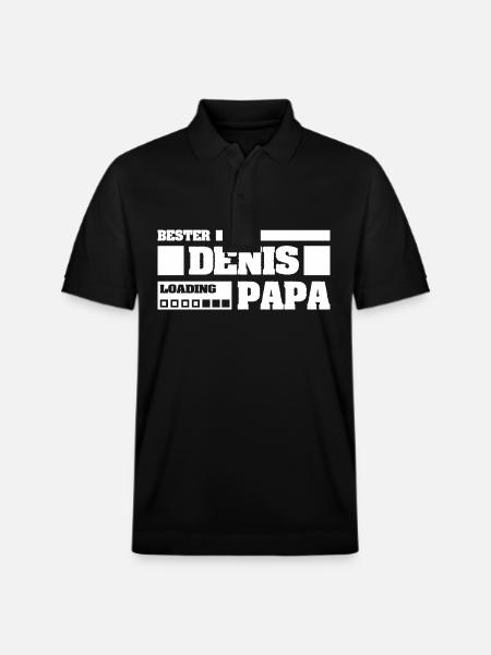 Denis as a first name - Stanley/Stella Unisex Organic Polo Shirt PREPSTER - black