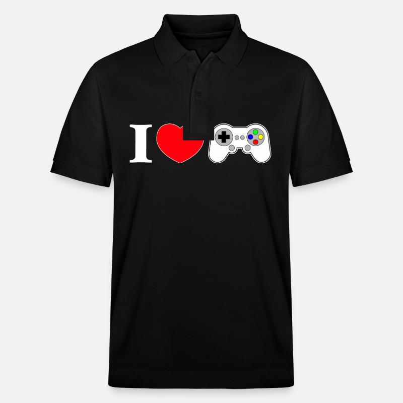 J’adore les jeux - Polo PREPSTER bio Stanley/Stella Unisexe - noir