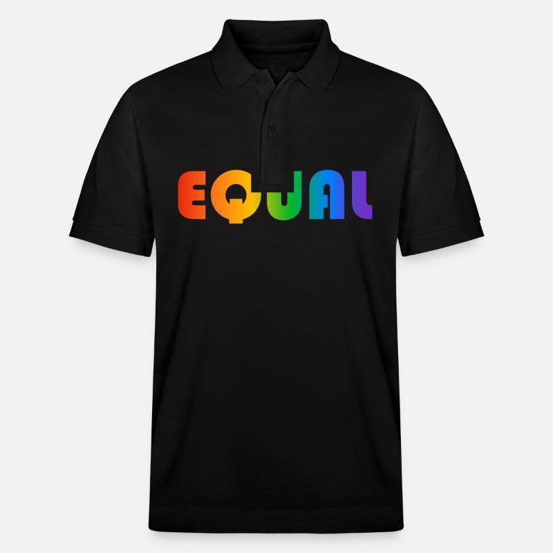 GLEICHER REGENBOGENTEXT - Stanley/Stella Unisex Bio-Poloshirt PREPSTER - Schwarz