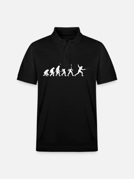 Evolution - Fechten - Fechter - Kampfsport - Stanley/Stella Unisex Bio-Poloshirt PREPSTER - Schwarz