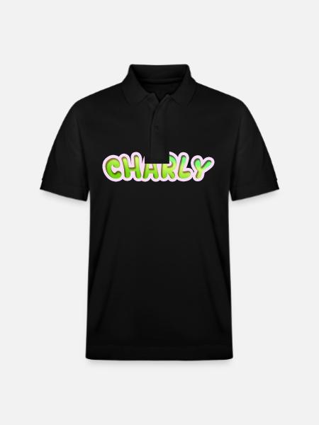 Charly as a job - Stanley/Stella Unisex Organic Polo Shirt PREPSTER - black