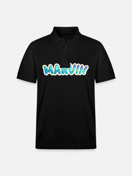 Gift for Marvin - Stanley/Stella Unisex Organic Polo Shirt PREPSTER - black