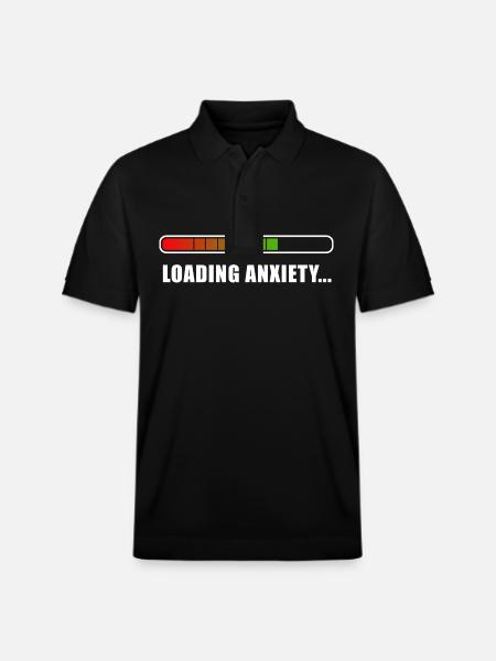 Loading Anxiety... - Stanley/Stella Unisex Organic Polo Shirt PREPSTER - black