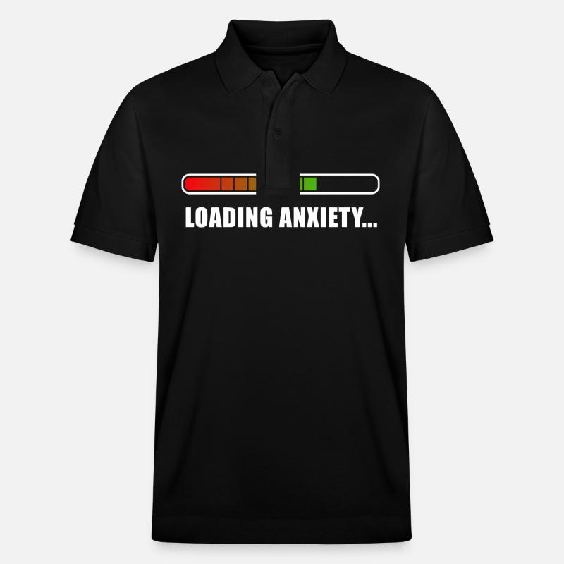 Loading Anxiety... - Stanley/Stella Unisex Organic Polo Shirt PREPSTER - black
