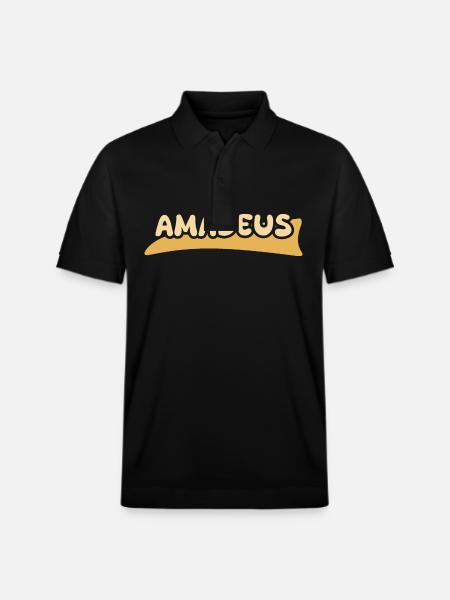 First name Amadeus - Stanley/Stella Unisex Organic Polo Shirt PREPSTER - black