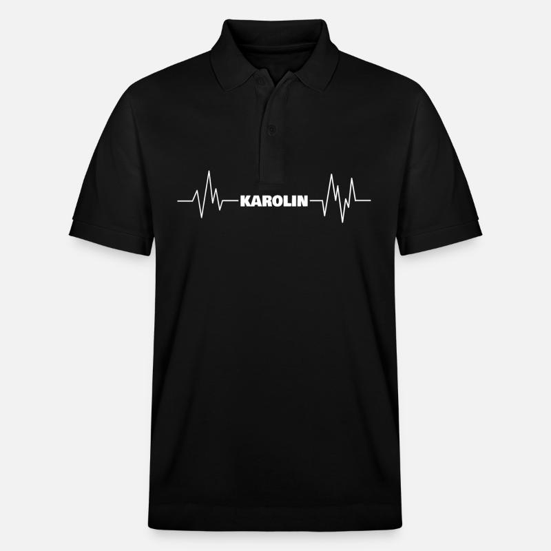 Gift for Karolin - Stanley/Stella Unisex Organic Polo Shirt PREPSTER - black
