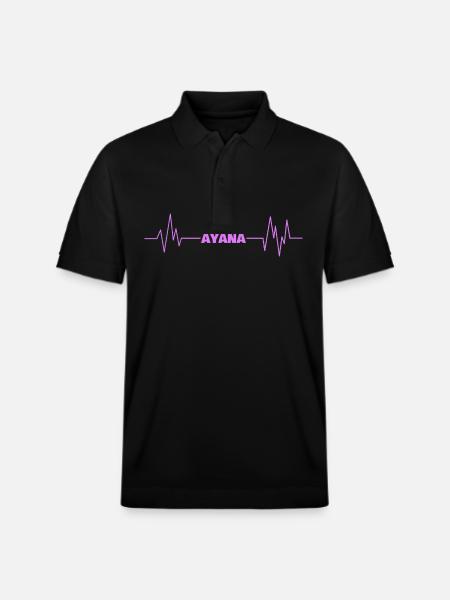 First name Ayana - Stanley/Stella Unisex Organic Polo Shirt PREPSTER - black