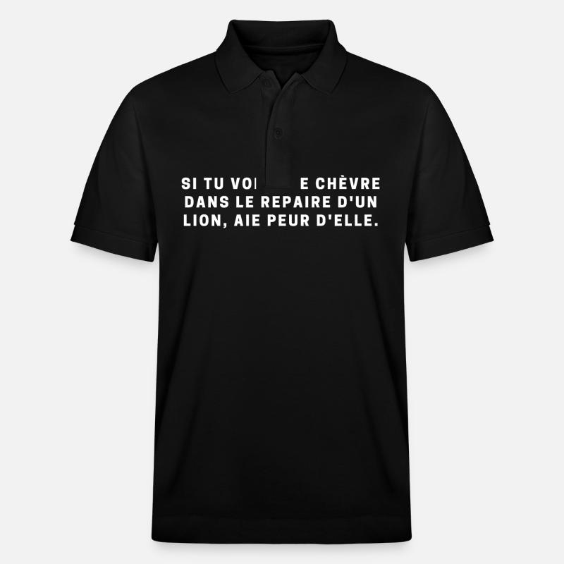 proverbe, citation, dicton - Polo PREPSTER bio Stanley/Stella Unisexe - noir