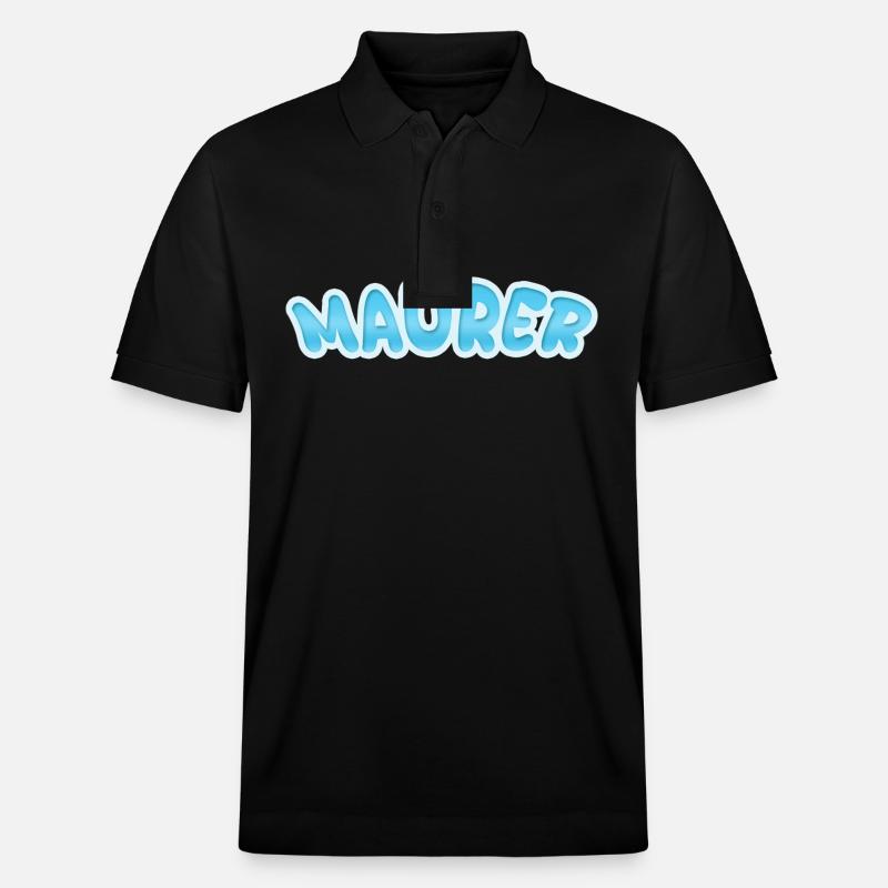 Gift for bricklayer - Stanley/Stella Unisex Organic Polo Shirt PREPSTER - black