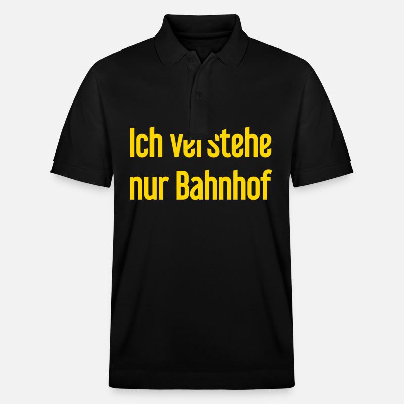 Ich verstehe nur Bahnhof - Stanley/Stella Unisex Bio-Poloshirt PREPSTER - Schwarz