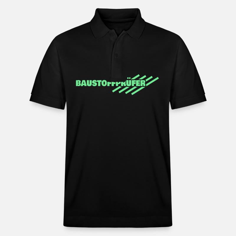 Geschenk für Baustoffprüfer - Stanley/Stella Unisex Bio-Poloshirt PREPSTER - Schwarz