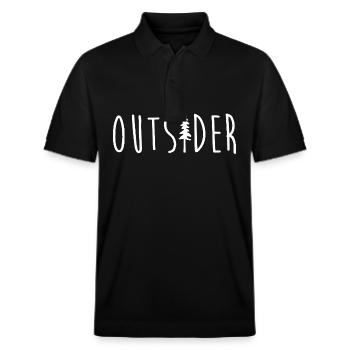 Outsider Aventurier Passionné d’exploration - Polo PREPSTER bio Stanley/Stella Unisexe - noir - Devant - Roxy (174cm) & Andy (188cm)