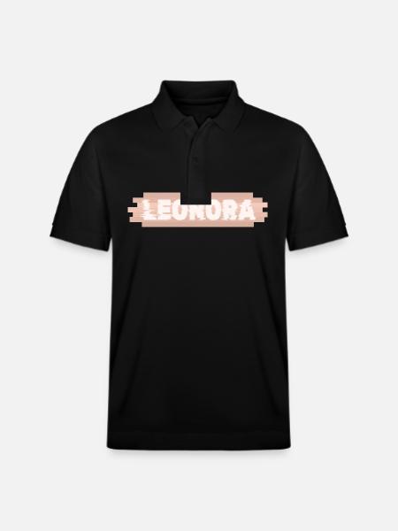 First name Leonora - Stanley/Stella Unisex Organic Polo Shirt PREPSTER - black