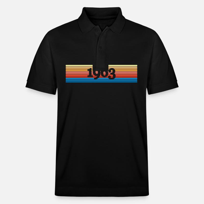 Jahr 1963 - Stanley/Stella Unisex Bio-Poloshirt PREPSTER - Schwarz