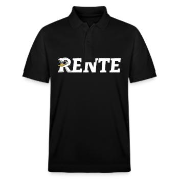 Rente - Ente Cartoon - Stanley/Stella Unisex Bio-Poloshirt PREPSTER - Schwarz - Vorne - Roxy (174cm) & Andy (188cm)
