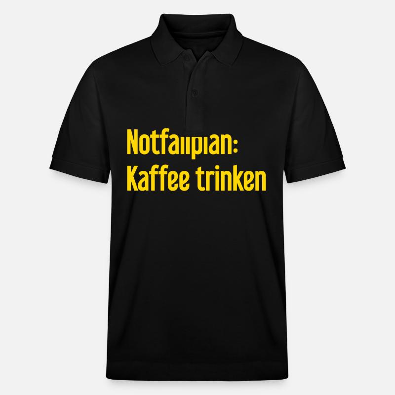 Kaffee-Notfallplan - Stanley/Stella Unisex Bio-Poloshirt PREPSTER - Schwarz