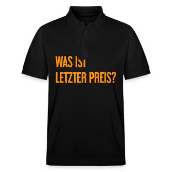 Was ist letzter Preis? - Stanley/Stella Unisex Bio-Poloshirt PREPSTER - Schwarz - Vorne - Roxy (174cm) & Andy (188cm)