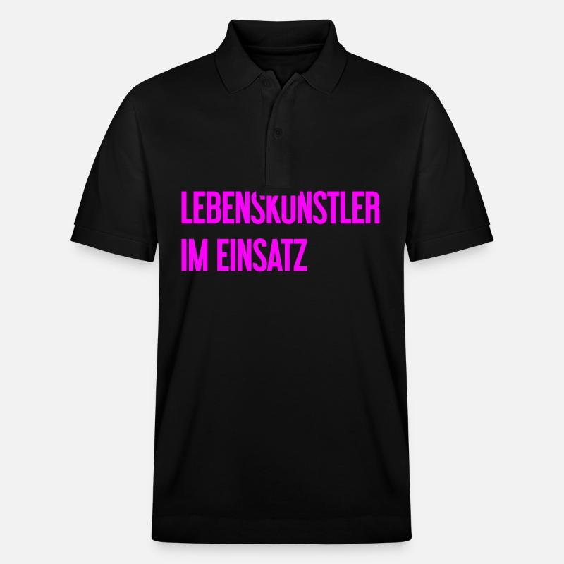 Lebenskünstler im Einsatz - Stanley/Stella Unisex Bio-Poloshirt PREPSTER - Schwarz