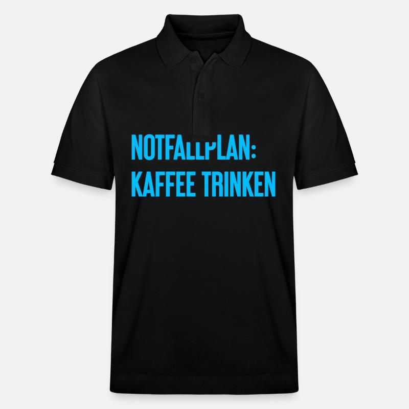 Kaffee-Notfallplan - Stanley/Stella Unisex Bio-Poloshirt PREPSTER - Schwarz