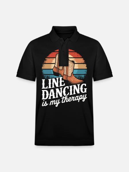 Line Dancing Dancing Dancers - Stanley/Stella Unisex Organic Polo Shirt PREPSTER - black
