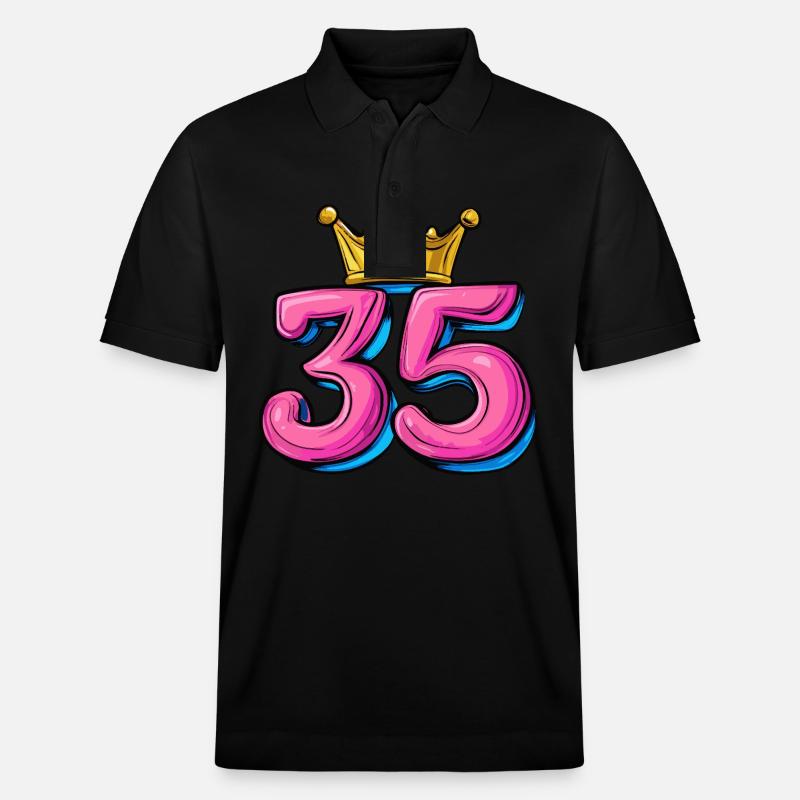 Couronne à 35 chiffres - Polo PREPSTER bio Stanley/Stella Unisexe - noir