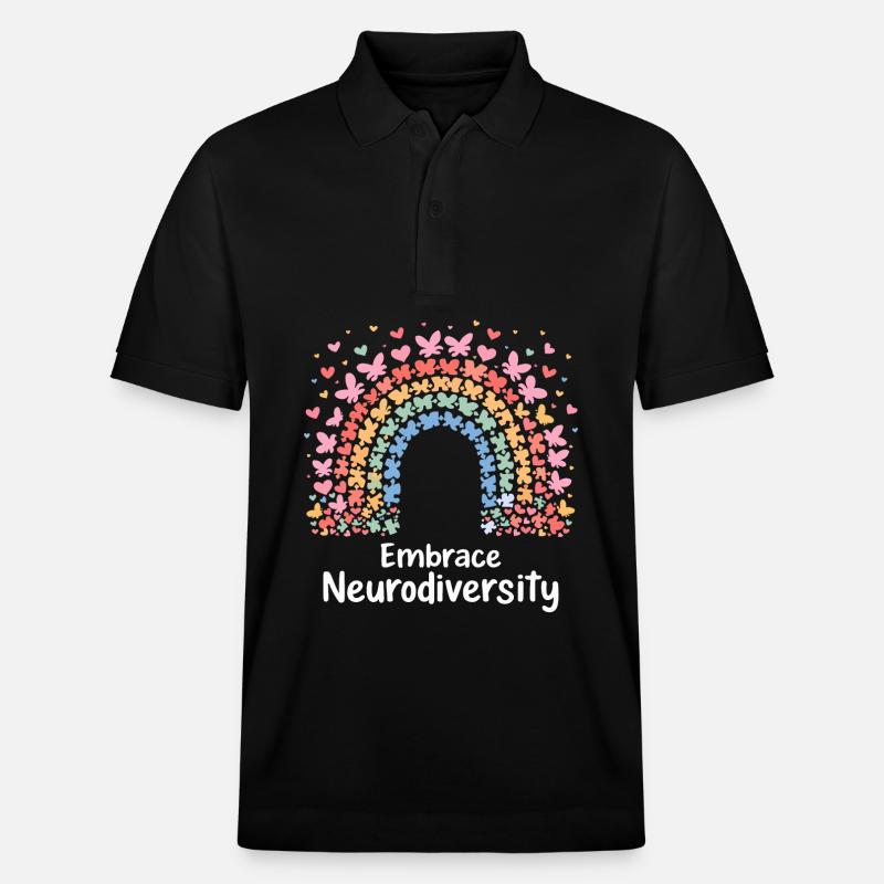 Embrasser la neurodiversité - Polo PREPSTER bio Stanley/Stella Unisexe - noir
