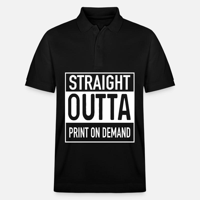 Droit OUTTA PRINT ON DEMAND - Polo PREPSTER bio Stanley/Stella Unisexe - noir