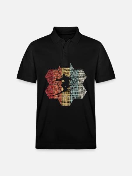 skiing - Stanley/Stella Unisex Bio-Poloshirt PREPSTER - Schwarz