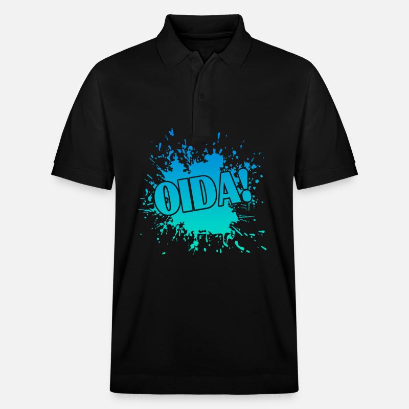 Oida! - Stanley/Stella Unisex Bio-Poloshirt PREPSTER - Schwarz
