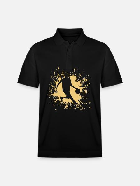 Basketball - Stanley/Stella Unisex Bio-Poloshirt PREPSTER - Schwarz