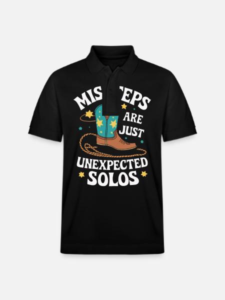 Line Dancing Dancing Dancers - Stanley/Stella Unisex Organic Polo Shirt PREPSTER - black