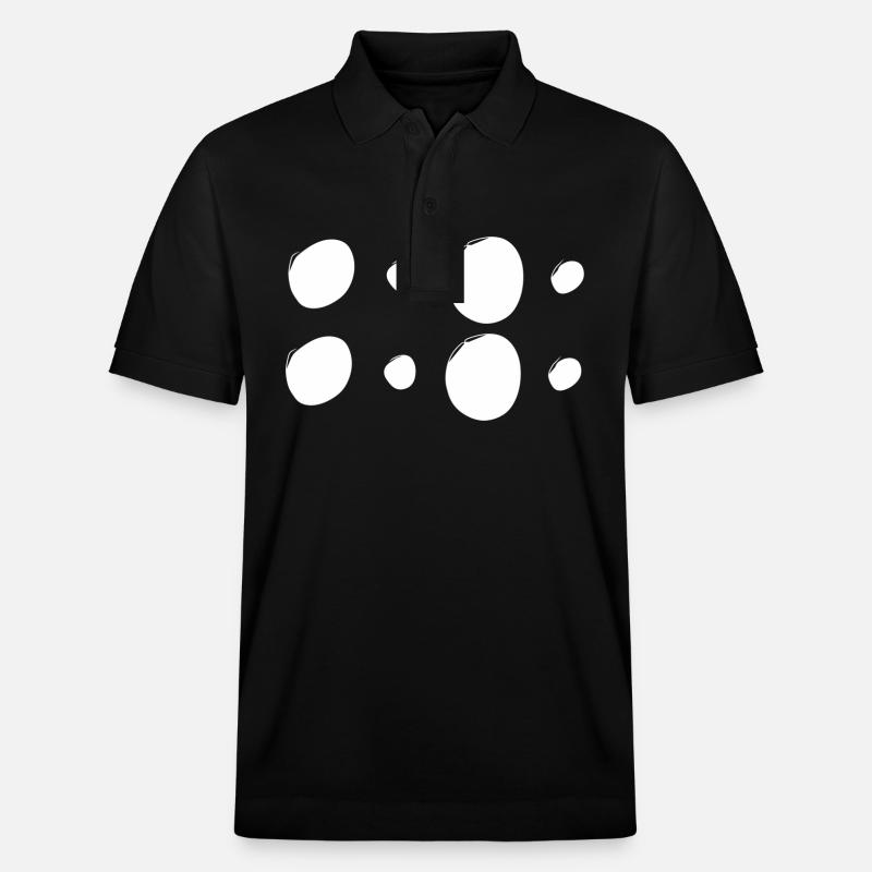 Patterns Circles Circle Shapes - Stanley/Stella Unisex Organic Polo Shirt PREPSTER - black