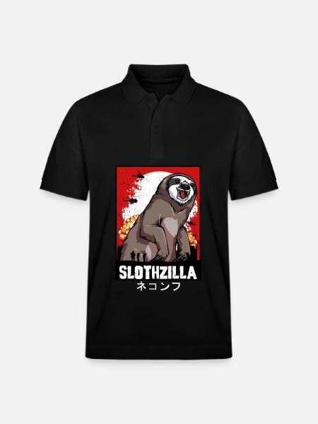 Slothzilla Feuersturm - Stanley/Stella Unisex Bio-Poloshirt PREPSTER - Schwarz