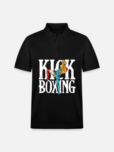 Kickboxing Power Silhouette - Stanley/Stella Unisex Organic Polo Shirt PREPSTER - black