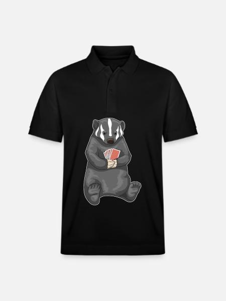 Cartes de poker Badger - Polo PREPSTER bio Stanley/Stella Unisexe - noir