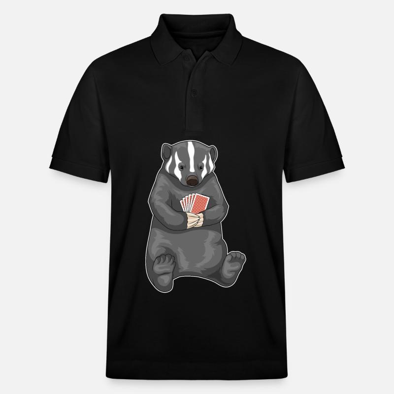 Dachs Poker Pokerkarten - Stanley/Stella Unisex Bio-Poloshirt PREPSTER - Schwarz