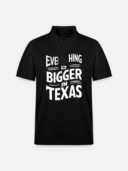 Texas State Texans Texas - Stanley/Stella Unisex Organic Polo Shirt PREPSTER - black