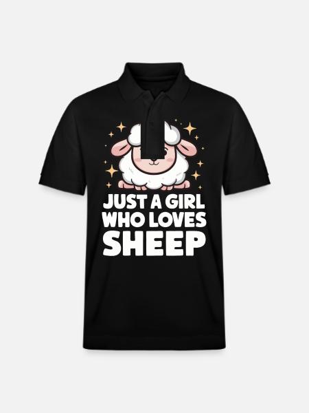 Sheep Sheep Farmer Lamb Farmer - Stanley/Stella Unisex Organic Polo Shirt PREPSTER - black